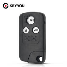 KEYYOU Car Smart Remote Key Shell Case Replacement For Honda CRV Accord Civic Odyssey Intelligent Fob 3 Buttons Insert Blade 2024 - buy cheap