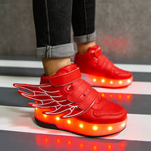 2020 Sneakers roller shoes With two Wheels USB Led Shoes Kids Girls Children Boys Light Up Luminous Glowing Illuminated 2024 - buy cheap