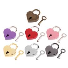 Heart Shape Vintage Old Antique Style Mini Archaize Padlocks Key Lock With key 2024 - buy cheap