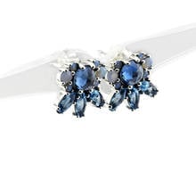 Silver Stud Earrings With Moonlight Blue Woman Earrings Stud Elegant Jewelry Making 925 Original Silver Fashion Earring Studs 2024 - buy cheap