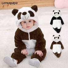 0-5Y Kigurumis Infant Baby Clothes Romper Boys Girl Onesie Kawaii Cute Animal Panda Costume Newborn Toddler Winter Sleep Pajama 2024 - buy cheap