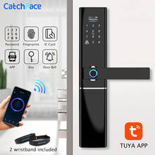 Tuya Fingerprint Smart Door lock  Wifi Code RFID Card Key Digital Electronic Lock with Doorbell Deadbolt Lock For Home Security 2024 - buy cheap