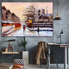 Colorful City Landscape Poster And Print On Canvas Painting Oil Life Painting Wall Art Pictures for Living Room Office Decor 2024 - buy cheap