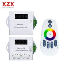 Controle de led ws2812b, ws2811, sk6812, usc1944, música, x1/x2, controlador led de 600/1000pixels com rf touch, entrada remota de entrada max 2024 - compre barato