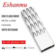 Novo modo de pendrive de metal da moda 2020 eshanmu qualidade da marca 4gb-128gb usb flash drive à prova d'água usb portátil flash de armazenamento 2024 - compre barato