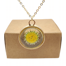 Sunflower Helianthus Real Flower Transparent Floating Locket Pendant Gold Color Chain Long Necklace Women Boho Fashion Jewelry 2024 - buy cheap