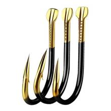 10 Pcs Fishing Hooks Titanium Alloy Fishing Barbed Hook Worm Bait Holder Fishhooks Fish Lures Tackle Tools Accessories Supplies 2024 - buy cheap