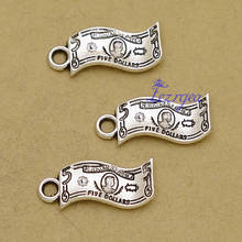 50pcs/lot--18x7mm, money cham,Antique silver plated five dollars charms,DIY supplies,Jewelry accessories 2024 - buy cheap