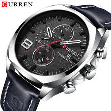 Luxury Top Brand CURREN Men's Watch Leather Strap Chronograph Sport Watches Mens Business Wristwatch Clock Waterproof 30 M 2021 2024 - buy cheap