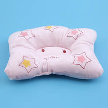 Travesseiro infantil com estrela, travesseiro de algodão macio para bebês recém-nascidos, cabeça plana, posicionamento de dormir, suporte, prevenção 2024 - compre barato