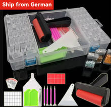 5d Diamond Painting Tools Kits with Storage Box for Diamond Embroidery Accessories 64 Grids Beads Storage Container 2024 - купить недорого