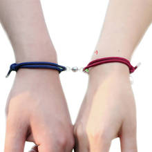 2pcs Couple Bracelets Magnets Attract Each Other Lover Friendship Gift bracelet Men and Women Charm Bracelet Jewelry 2024 - buy cheap