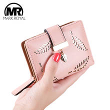 MARKROYAL Women Hollow Short Wallets Luxury Female Coin Pocket Purse PU Leather Clutch Ladies Money Clip Holders Zipper Purse 2024 - buy cheap