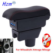 Caja de reposabrazos para Mitsubishi Attrage Mirage, reposabrazos Interior, piezas especiales de reacondicionamiento, caja de almacenamiento central, USB, LED 2024 - compra barato