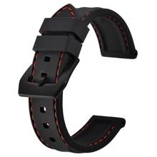 Anbeer Watch Strap 18mm 20mm 22mm 24mm Rubber Silicone Wristband Diver Sport Style Big Buckle 2024 - buy cheap