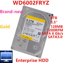 New Original HDD For WD Brand Gold 6TB 3.5" SATA 6 Gb/s 128MB 7200RPM For Internal HDD For Desktop Computer HDD For WD6002FRYZ 2024 - buy cheap