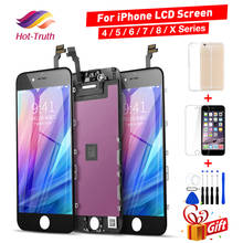 AAA+++LCD Display For iPhone 6 7 8 6S Plus X Touch Screen+3D Touch ID For iPhone 4 4S 5 5S 5C SE+Tempered Glass+Tool+Case 2024 - buy cheap