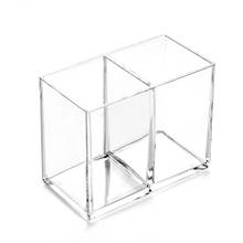 Clear Acrylic Makeup Brush Holder Pen Pencil Cup Holder Cosmetic Storage Case Desktop Stationery Organizer Compartments for Home 2024 - buy cheap