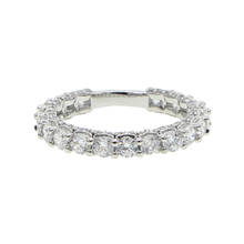2020 Роскошные брендовые ювелирные изделия белого цвета инкрустация фианитом блестящее кольцо для женщин Свадебные обручальные кольца размер США 2024 - купить недорого