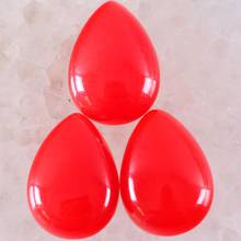 5Pcs Cabochon CAB Natural Stone No Drilled Hole Water Drop Bead for Men Women DIY Jewelry Making Necklace Ring Red Jades Bead 2024 - buy cheap