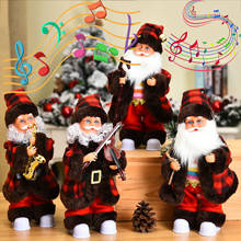 Decoraciones navideñas para el hogar, Juguete Musical eléctrico de Papá Noel para niños, Feliz Año Nuevo, Navidad Natal, 2021 2024 - compra barato