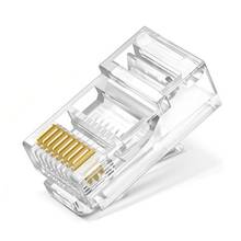 Conector Cat6 RJ45 8P8C, Conector de cabeza de Cable Ethernet Modular Cat 5, de red crimpadora RJ 45, conector Cat5 2024 - compra barato