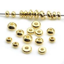 Gold tone 20pcs/lot 4 5 6 8 mm Stainless Steel Flat Round Bead Loose Spacer Beads for DIY Jewelry Making Bracelet Accessories 2024 - buy cheap