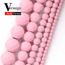 Natural rosa nanotech de borracha facetada hematite pedra contas para fazer jóias solta contas 2 3 4 6 8 10mm diy pulseira necklace15" 2024 - compre barato