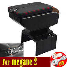 For megane 2 armrest box Double doors open 7USB Centre Console Storage Box Arm Rest 2024 - buy cheap