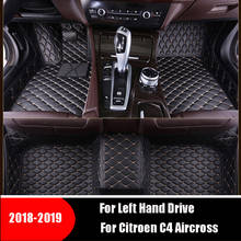 Accesorios para coche, alfombras de cuero para salpicadero, piezas de coche, alfombrillas para Citroën C4 Aircross 2018 2019, revestimientos delanteros y traseros 2024 - compra barato