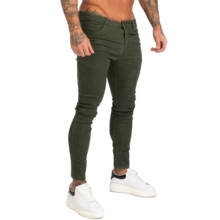 Bico jeans masculino de corte justo ao corpo, roupa fina de couro para homens, hip hop, corte apertado e tamanho grande, congelamento 2024 - compre barato