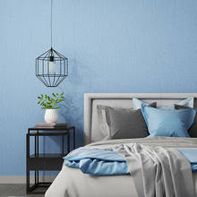 Декор обои для дома скандинавские однотонные Серые Синие водонепроницаемые обои рулон для стен спальни гостиной настенные декоративные 2024 - купить недорого