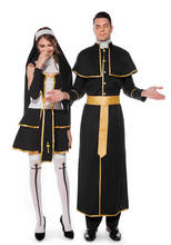 New Hot Arab Clothing Black Sexy Catholic Monk Cosplay Dress Halloween Costumes Nun Costume 2024 - buy cheap