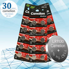 30pcs/lot Camelion Alkaline Button Battery AG10 389 LR54 SR54 Battery Cell 1.5V AG10 LR1130 SR1130W 189 LR1130 Button Batteries 2024 - buy cheap