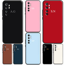 Pastel personalizado iniciais monograma para xiaomi mi 10t pro mi nota 10 lite mi 11 ultra caso de telefone para poco f3 f2 f1 m3 x3 pro 2024 - compre barato