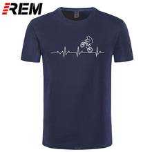 REM X-Games Bikes Heartbeat T Shirt Custom SHORT Sleeve T-shirts For Men Hip Hop Brand Cotton T Shirts 2024 - buy cheap