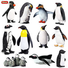 Oenux-figuras de acción clásicas del Polo del Sur para niños, juguetes educativos en miniatura de animales marinos, Emperor Penguin Cub, decoración bonita 2024 - compra barato