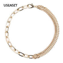 USENSET-gargantilla de cadena de eslabones para mujer, Collares de acero inoxidable 304, joyería Punk, regalo 2020 2024 - compra barato