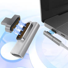 Adaptador magnético USB C de 20 pines, 4K, 100W, carga rápida para Macbook Pro Pixelbook, SUB venta 2024 - compra barato