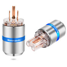 Monosaudio-enchufe de alimentación M107/F107 99.998% de cobre rojo puro, adaptador de enchufe de Audio HiFi, conector hembra IEC 2024 - compra barato