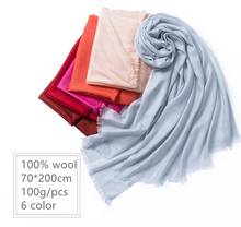 Naizaiga cachecol de lã pura 100%, cachecol feminino de lã lisa de dupla utilização, leve, traval pashmina, jy104 2024 - compre barato