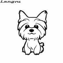 Langru 10.8x16cm Personalized Yorkie Yorkshire Terrier Doggy Decal Cute Dog Vinyl Car Sticker Accessories Jdm 2024 - buy cheap