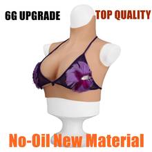 6G Upgrade New High Collar Neck Fake Artificial Boob Realistic Silicone Breast Forms Crossdresser Shemale Transgender Drag Queen 2024 - buy cheap