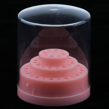 48 отверстий для ногтей сверла подставка держатель Органайзер коробка для маникюра Дисплей-розовый 2024 - купить недорого