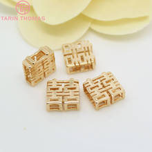 4PCS 24K Champagne Gold Color Plated Brass Chinese Marry word High Quality Diy Jewelry Findings Accessories Wholesale 2024 - buy cheap