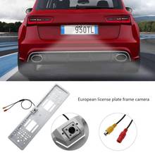 European Car License Plate Frame LED Backup Camera Automobiles Number Plate Holder Bracket Parking Rearview Waterproof 2024 - buy cheap