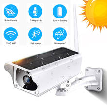 Painel solar wi fi câmera 1080p hd ip sem fio ao ar livre ip67 à prova d2água 2mp segurança cctv pir câmera de vigilância em dois sentidos 2024 - compre barato