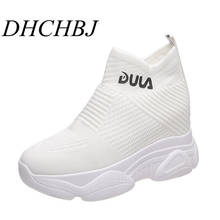 2020 Women Sneakers Mesh Casual Platform Trainers White Shoes 8CM Heels Spring Wedges Breathable Woman Height Increasing Shoes 2024 - buy cheap