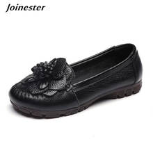 Women Genuine Leather Loafers Slip On Casual Moccasins Ladies Flat Loafer Shoes Flower Mom Shoe Penny Loafers Driving Flats 2024 - buy cheap