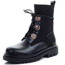 RASMEUP-Botines de piel auténtica para mujer, botas cálidas a la moda, zapatos de malla transpirables, calzado de entrenamiento, invierno, 2020 2024 - compra barato